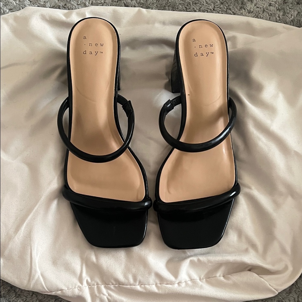 Target A New Day Black Open-Toe Heels